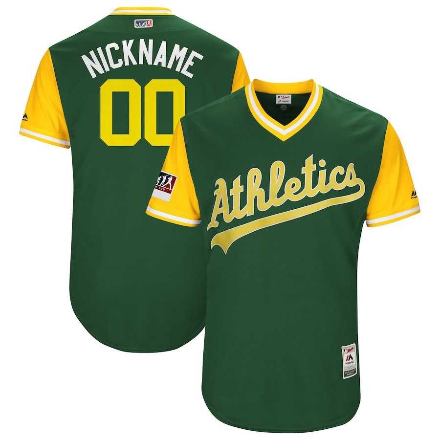 Customized Men's Athletics Green 2018 Players Weekend Stitched Jersey,We sell and wholesale Customized Men's Athletics Green 2018 Players Weekend Stitched Jersey on line form chian!